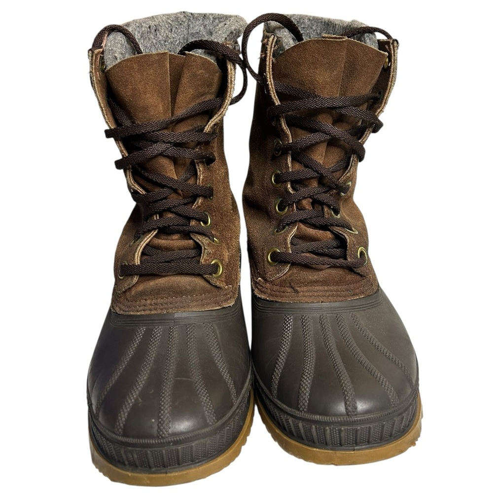 Sorel Men’s 8 Caribou Duck Boots‎ Brown Suede Leather Waterproof Made in Canada